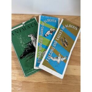 Vintage Canada Animals Book &‎ Posters Alberta Hawks Eagles Pamphlets 1964